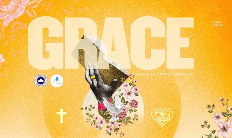 Yellow flyer with Grace written on it